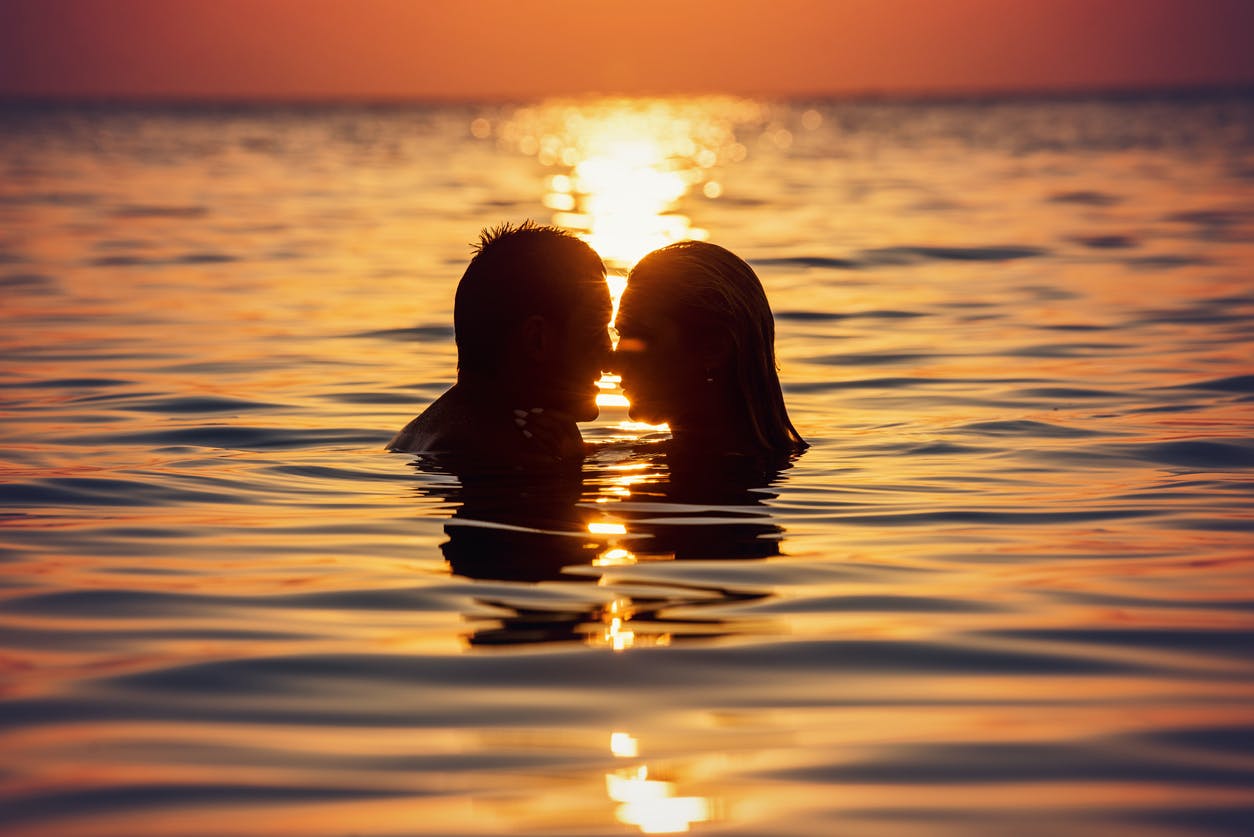 baignade en amoureux